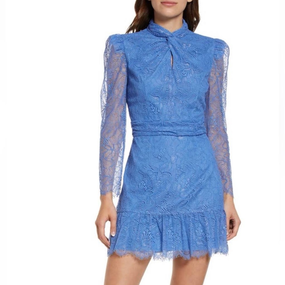 Saylor Jayme Blue Lace Dress — NWT Size L